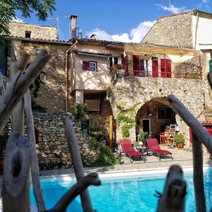 La Dolce Vita - Studio dans propriété avec piscine Montpeyroux  Exterior foto
